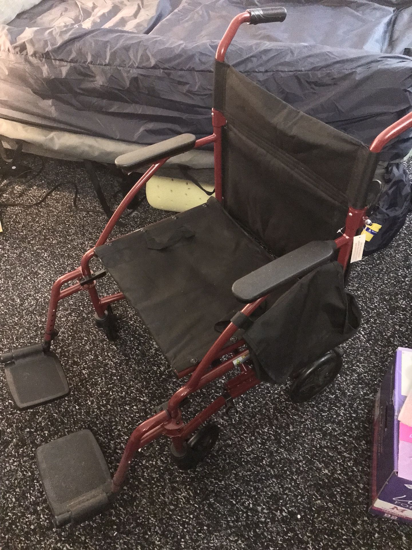 Like New Fold up Transport Wheelchair With Footrests & Wheel Locks