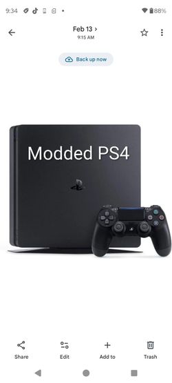 PLAYSTATION 4 MOD with 4TB HARD DRIVE + 7500 GAMES