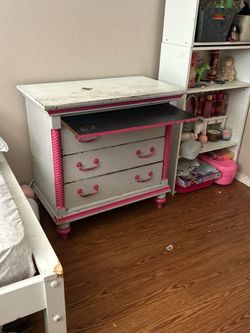 Small dresser with desk