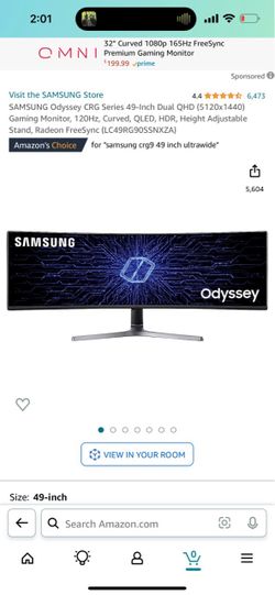 Samsung 49’ CRG9 120hz QLED Brand New Sealed