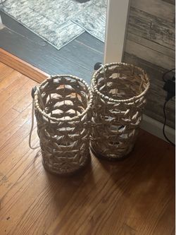 Wicker lamps