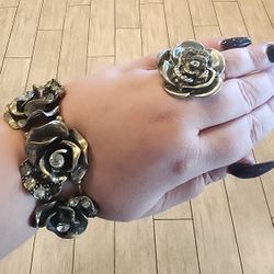 Large Flower Bracelet/Ring Set