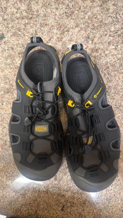 Black and gray shoes in good condition.