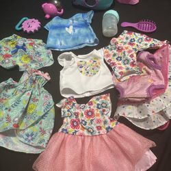 Baby Alive Accessories Lot Carrier Clothes Bottles etc