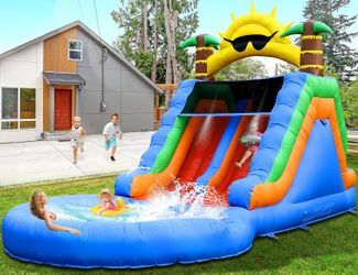 22.5FT(L) Commercial Grade Water Slide for Kids Adults