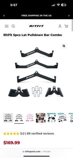Cable machine 5pc attachments