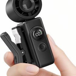 Portable Clip On Mini Fan Hands Free Personal Handheld Fans Rechargeable 4 Wind LED Display 