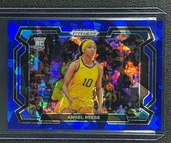 Super Nice Panini Prizm Angel Reese Rookie, # 39/99 Blue Ice Card MINT