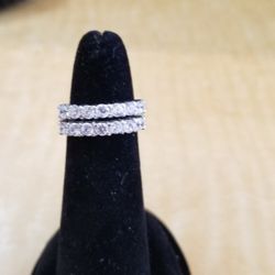 Rings Matching Sterling silver And CZ Bands