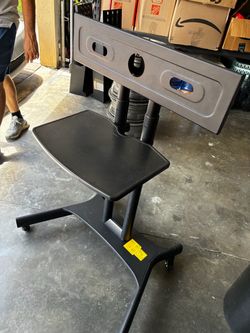 Mobile TV Floor Stand Cart with Shelf
