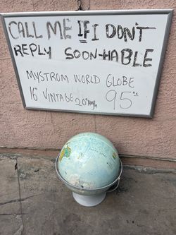 Mystrom Vintage World Globe 16"