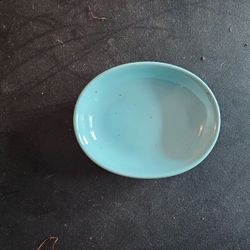 Used Light Blue Soap Dish