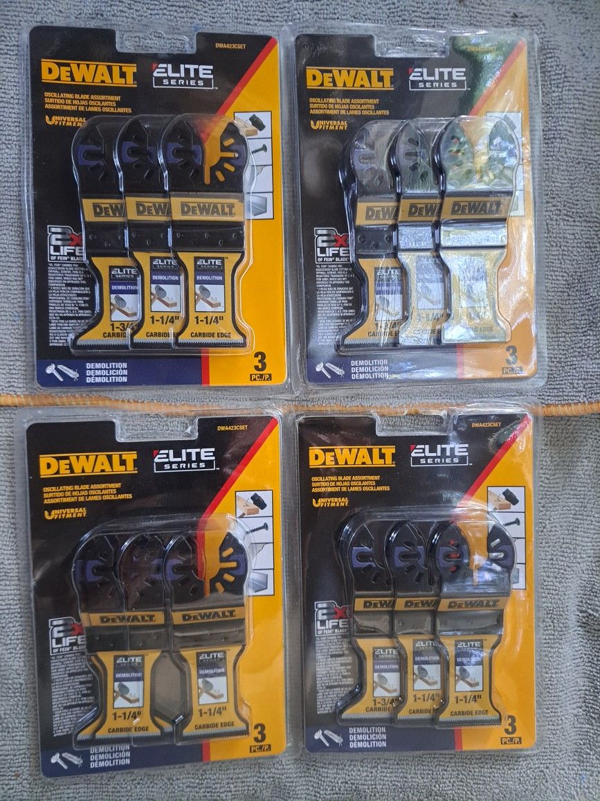 DeWalt Elite Series Carbide Demolition Oscillating Multi-tool Blades X4