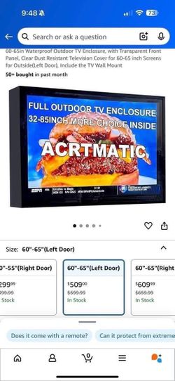 Brad New  Outdor TV Enclosure 55in