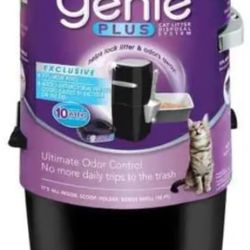 Litter Genie Plus Pail, Ultimate Cat Litter Disposal System, Locks Away odors,