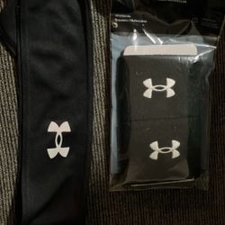 Under Armor Wristbands And Headband 