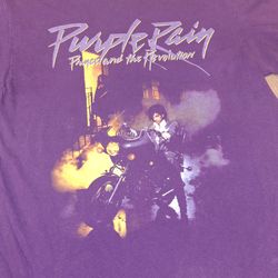 Prince Purple Rain T-shirt Medium Estate Approved Purple Mens