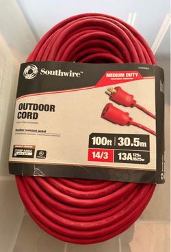 1 Southwire 100ft Outdoor Extension Cord 14/3 gauge