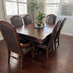 Wooden Dining Table And Chairs (Seats 10)