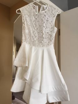 Brand new white dress with sheer top