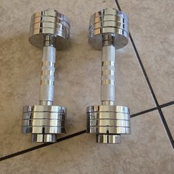 Adidas Adjustable Chrome Dumbbells  Brand New  5kg.11Lb. $160.00 The Set. Or Each One For $80.00