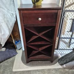 Wine rack with vase