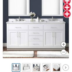 OVE Decors 72" Alonso Bath Vanity in White $1,500