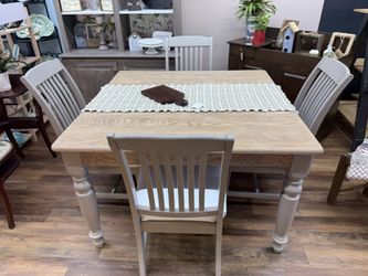 Solid oak dining set