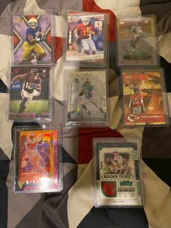 Eight $10 Football Cards