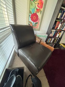 Black Leather Accent chair