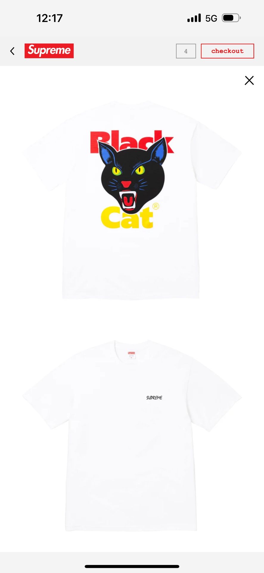 Supreme Black Cat Tee