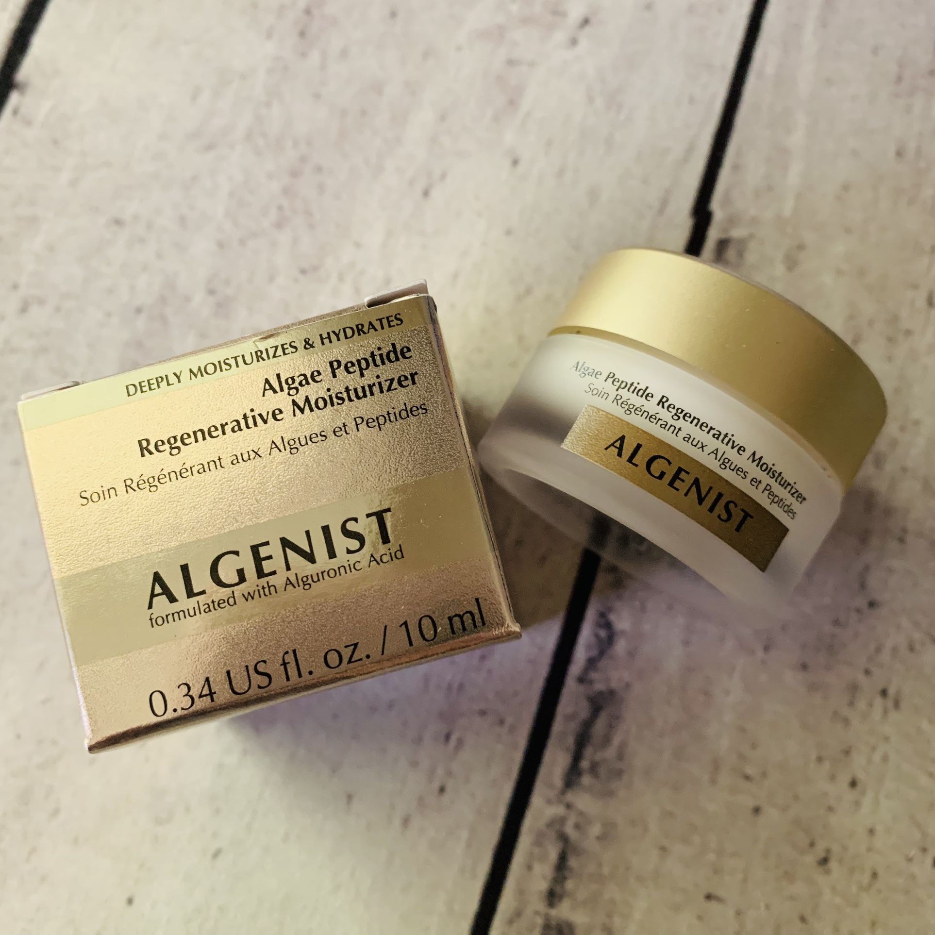 ALGENIST Algae Peptide Regenerative Moisturizer 10 ml 0.34 fl oz Travel size.