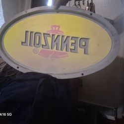 Vintage pennzoil Plastic oil change Station signs ..