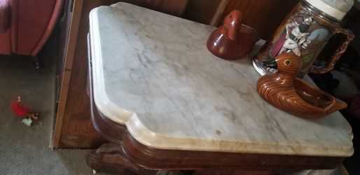 Antique Marble Top table (Read Full Description Please)
