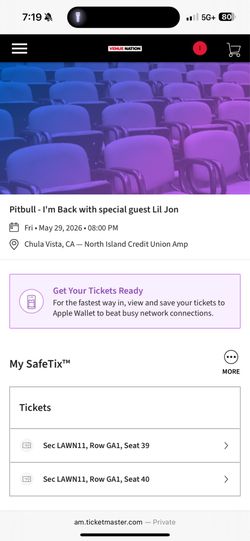 Pitbull (SOLD OUT) I am back concert tickets with Little Jon