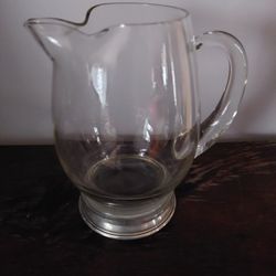 Vintage 1960s-1970s Glass Wine Pitcher 
