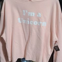 Unicorn Crop Top Hoodie (New)