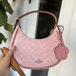 Coach Pink Powder Emily Shoulder Bag Crossbody With Charms