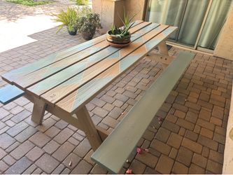 8’ Custom Solid Wood Picnic Table – Heavy Duty, Handcrafted