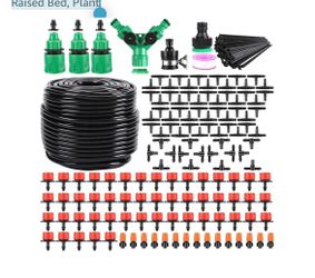 Automatic Drip Irrigation Kits - 100 Ft Quick-Connect Tubing,Quick-Connect Plant Watering System - for Garden, Yard, Lawn, Greenhouse, Outdoor, Indoor