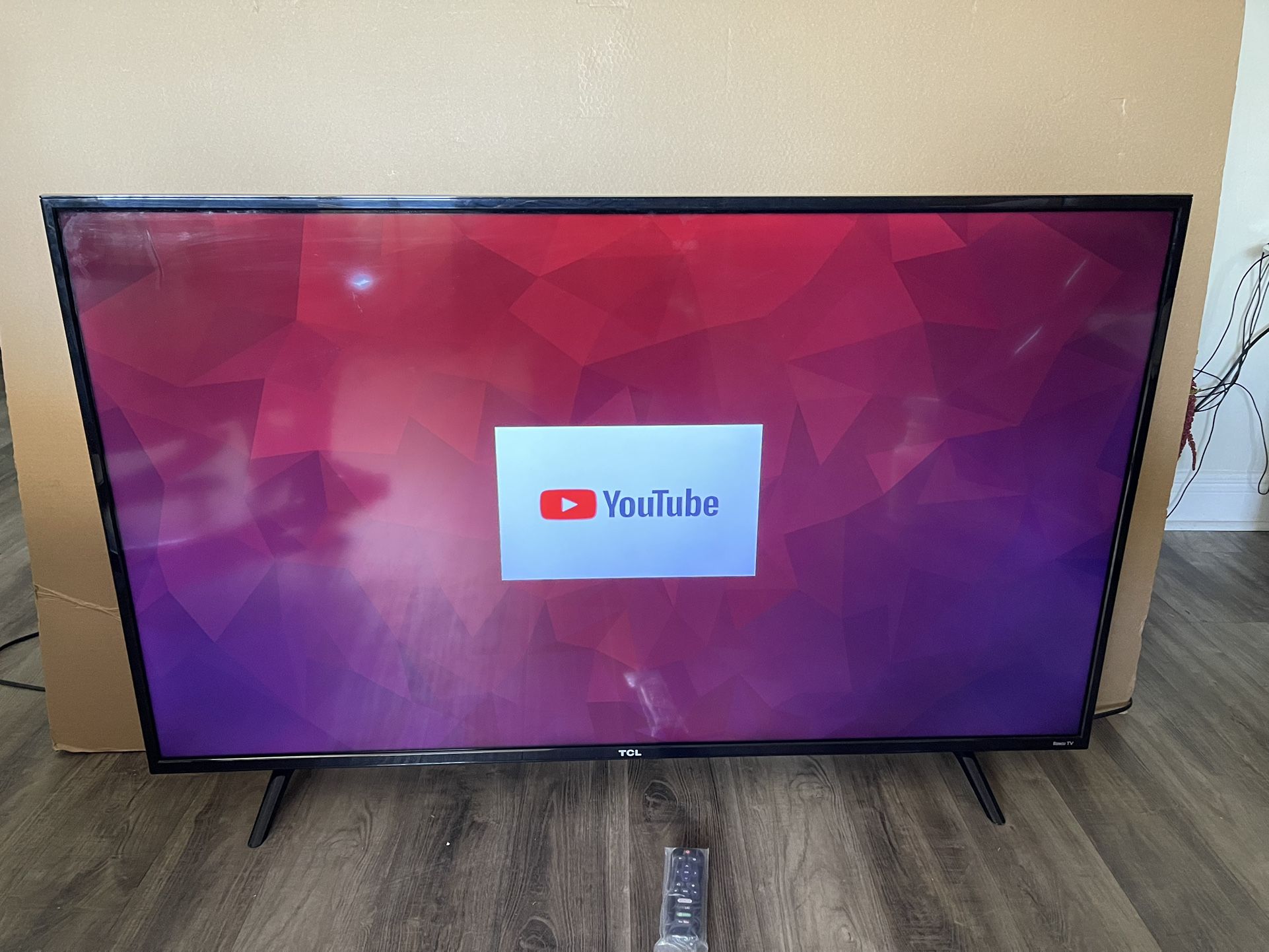 TCL 55” Roku Smart TV 4K UHD HDR, Remote Control Included. $140 Firm On Price