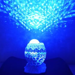 Rossetta Star Projector LED Lamp Dinosaur Egg Shaped Bluetooth Speaker Remote