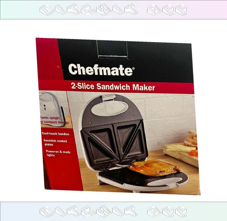 Sandwich Press Hot Toasted Meals in Minutes finish start