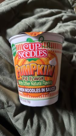 Limited Edition Nissin Instant Cup Noodles Pumpkin Pie Flavor Ramen