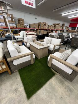 Outdoor Fire Seating Set 5 Piece