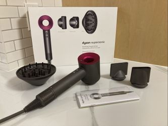 💨 Dyson Supersonic Hair Dryer 💖 Fuchsia Pink | Box + Attachments | Tested!