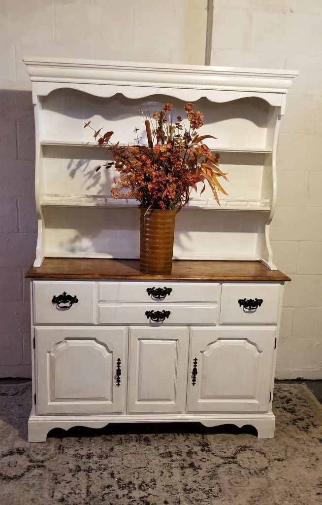 Refurbished Early American Temple Stuart Hutch