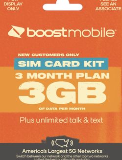 Boost Mobile SIM Kit (3 Months - 3GB)