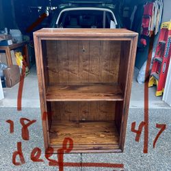 Free Solid Wood Bookcase With 2 Extra Shelves 47”x32”x18”