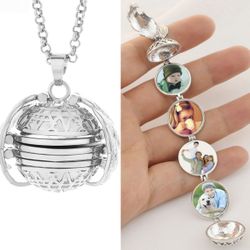 4 photo locket necklace